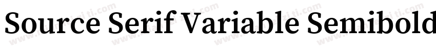 Source Serif Variable Semibold字体转换